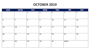 October 2019 Calendar Landscape October Oct2019 October2019 Octobercalendar Free Printable Calendar Templates Calendar Printables Monthly Calendar Template