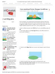 Cara Membuat Poster Menggunakan Corel Draw X7