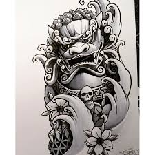 Image Result For Lion Japanese Style Tattoo Tatuajes Japoneses Arte De Tatuaje Japones Perro Foo