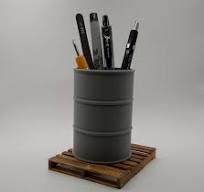Miniature 55 Gallon Barrel Pen/pencil Holder Desk Accessory ...