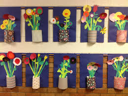 Pin By Jacqueline Thalheim On My Student S Artwork Spring Art Projects Flower Crafts Art For Kids