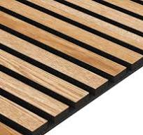 Fornirowany panel akustyczny na czarnym filcu 60x240 - Dąb - LAMEO
