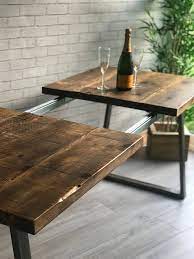 Extending Industrial Dining Table And Bench Package With Etsy Industrial Dining Table Industrial Dining Dining Table