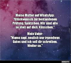 Sprüche für jede gelegenheit der passende spruch. Meine Mutter Auf Whatsapp Gluckwunsch Zur Bestandenen Lustige Bilder Spruche Witze Echt Lustig