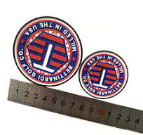 Wholesale Diameter 6cm Round Durable Soft 3D Silicone Badge Custom PVC  Rubber Patch with Hook Backing
