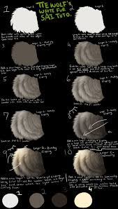 Personally, i would choose to start with the puppy's head as it is a main point of the image and is easy to construct with a simple circle. Tiewolf S White Fur Sai Tutorial By Tiewolf On Deviantart Sai Tutorial Digital Painting Tutorials Painting Tutorial