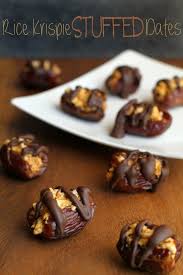 Rice Krispie Stuffed Dates Running With Spoons By Running With Spoons Food Date Recipes Desserts Rice Krispies