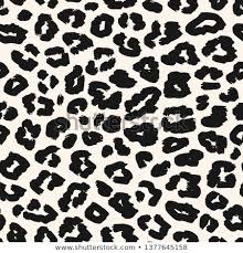 Black And White Vector Leopard Print Pattern Black And White Vector Seamless Background Animal Skin Texture Of Jaguar Print Patterns Seamless Background Print