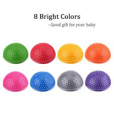 Foot massage ball yoga half balls massage exercises trainer fitness balance bt. Inflatable Half Yoga Balls Massage Point Fitball Exercise Fitness Balancing Ball Ebay