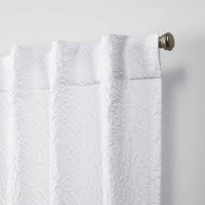 Buy products such as deconovo solid back tab and rod pocket curtains thermal insulated blackout window curtains for kitchen 52x54 inch burgundy red 2 panels at walmart and save. Set Of 2 84 X50 Textured Matelasse Hidden Tab Top Light Filtering Curtain Panel White Nicole Miller Target