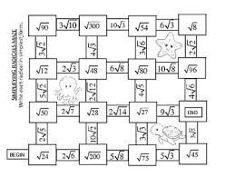 Algebra Simplifying Radicals Maze Teaching Algebra Algebra Simplifying Radicals