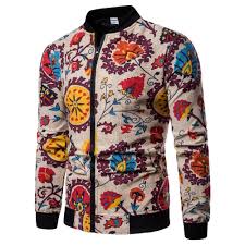Chinese traditional border and frame template. Autumn Chinese Flower Print Men Casual Jacket Fanfreakz