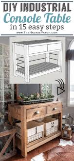 Diy Rustic Console Table With Free Plans The Navage Patch Diy Furniture Plans Diy Console Table Rustic Console Tables