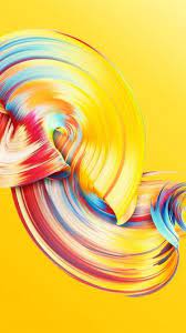 Download Wallpapers Abstract Waves Yellow Background Creative For Desktop With Resolution 375x667 High Quality Abstract Abstract Art Wallpaper Abstract Art
