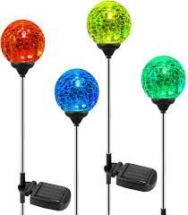 Pin On 4 Pack Garden Solar Lights Outdoor Crackle Glass