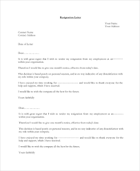 It is a resignation letter, there needs to be no possible misunderstanding about what is going on. Free 8 Sample Resignation Letter Templates In Pdf Ms Word