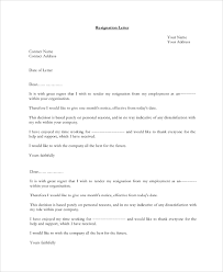 Professional resignation letter samples and templates to use in australia. Free 8 Sample Resignation Letter Templates In Pdf Ms Word