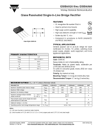 Gsib4a20 Rectifier Datasheet Pdf Bridge Rectifier Equivalent Catalog