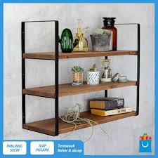 Hasil karya tangan sendiri pun bisa dijadikan sebagai hiasan di dinding rumah atau kamar. Jual Fuji Rak Dinding 3 Ambalan Kayu Dan Besi Buku Make Up Hiasan Dekorasi Cokelat 50cm Murah Juni 2021 Blibli