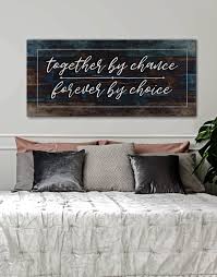 Couples Wall Art Together By Chance Forever By Choice Wood Frame Ready To Hang Wall Decor Bedroom Bedroom Diy Bedroom Decor
