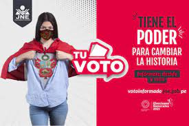 Junio 06, 2021 | 18:55 hrs. Jne Lanzo Campana En Redes Sociales Tu Voto Tiene Poder Por Las Eg 2021