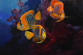 Flower garden banks national marine sanctuary students identify speceis of coral reef animals and their preferred habitat niches then share that knowledge by painting a coral tutorial. Underwater Paintings Gerry Miles Paintings