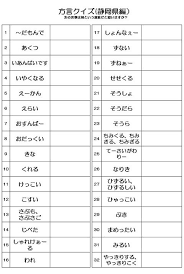 方言クイズ 静岡県編 40人のデイサービスで喜ばれるレクとは クイズ 方言 謎謎