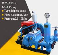 Triplex Single Acting Mud Pump In Drilling Rig , Reciprocating Piston Pump