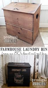 Farmhouse Laundry Bin Thrift Store Makeover Painting Furniture Diy Diy Furniture Easy Woodworking Furniture Plans