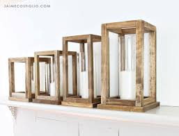 Rustic tree stump tea light holder. Wood Lantern Centerpieces Free Plans Jaime Costiglio