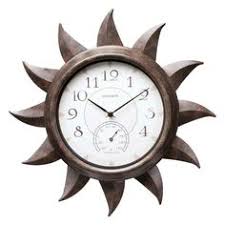 Kuny outdoor garden wall clock,large 30cm waterproof garden ornament open face. Metal 18 Inch Waterproof Clock With Temperature And Humidity Combo Large Outdoor Clock Silent Battery Operated Roman Numerals Clock For Living Room Patio Matte Black Pool Decor Garden Outdoor Clocks Outdoor Decor