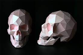 Human Pink Skull Papercaft By Paartisan On Deviantart Skull Template Skull Art Skull Sketch