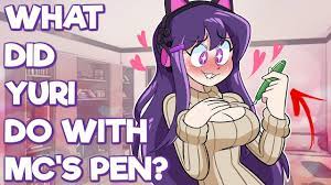 WHAT DID YURI DO WITH MC'S PEN? (DDLC Animation) - YouTube