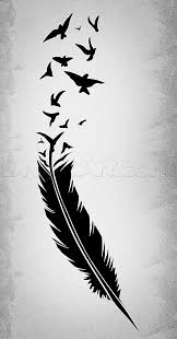 Bird Feather Clipart Black And White How To Draw A Black Feather Black Feather Tattoo Step By Step Tattoos Pop Culture Free Onli Feather Drawing Feather With Birds Tattoo Feather Tattoo Black