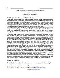 3 Worksheet Punctuation Jungle Book Comprehension Fourth Three Brothers Br Seve Reading Comprehension Worksheets Comprehension Worksheets Reading Comprehension