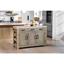 Osp Home Furnishings Cocina Kitchen Island Grey Wash With Wood Top And Frame Bp 4211 0607 The Home Depot In 2020 Grey Kitchen Island Wood Kitchen Island Osp Home Furnishings