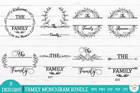 Download Family Monogram Frames Bundle Svg Family Split Monogram Svg 1059621 Monograms Design Bundles