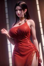 big boobs, Asian, women, looking away, Dou Po Cang Qiong, AI art, dress,  portrait display, earring, necklace | 1024x1536 Wallpaper - wallhaven.cc