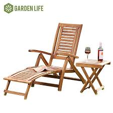Argos home wooden deckchair, terrazzo. Garden Life Acacia Folding Steamer Deck Chair Thompson Morgan