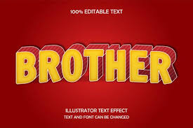 Download Brother Text Effect Graphic By 4gladiator Studio44 Creative Fabrica SVG Cut Files