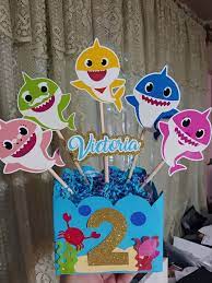 Baby Shark Centerpiece Baby Shark Birthday Party Baby Shark Etsy