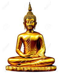 The image of reclining buddha is found resting on his right side with his face towards the west. Gold Buddha Statue Auf Weiss Lizenzfreie Fotos Bilder Und Stock Fotografie Image 33431335
