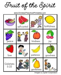 Leuk Idee Voor Les 3 Fruit Of The Spirit Free Preschool Printables Bible For Kids