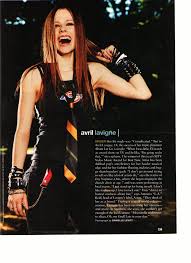 Check out the tab » Avril Lavigne Teen Magazine Pinup Clipping Skater Boy Orange Tie Teen People Teen Stars Forever Pinups