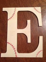 baseball wooden initial plain wooden letters are 3 hobby