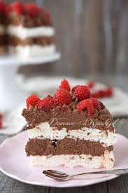 Tort Bezowy Z Kremem Czekoladowym Sweet Recipes Cupcake Cakes Food