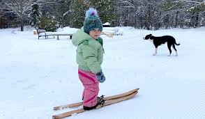 It's never too early for children to learn how to cross-country ski