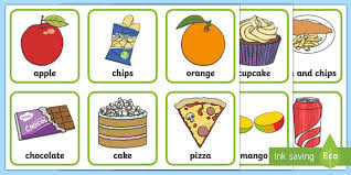healthy and unhealthy food flashcards teacher made
