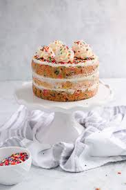 Cookie Cake A Playful Twist On A Funfetti Cake Recipe Recipe Funfetti Cake Cake Recipes Cake