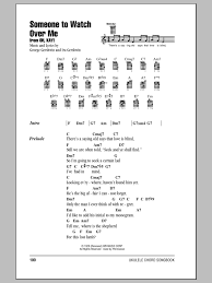 Someone To Watch Over Me Sheet Music George Gershwin Ukulele Chords Lyrics